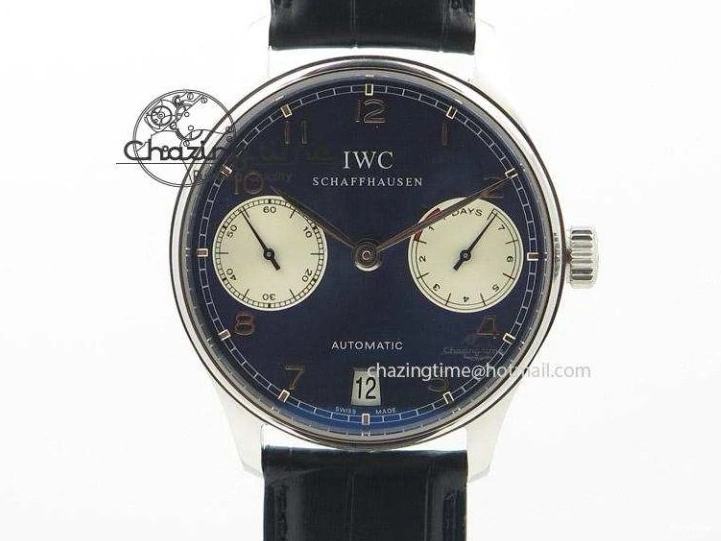 MIROTIME 0520 Elegant Portuguese IW371615 ZF 1:1 Best Edition SS Green Dial on Black Leather Strap A96355 V 7081
